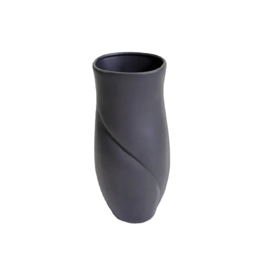 Minimalistische Witte Keramische Vaas - Druppelvormig Design - Mat Afgewerkte Decoratieve Bloemvaas